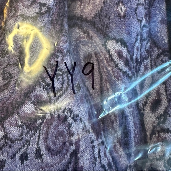 Pendleton Cardigan Women’s‎ Size MP Purple Paisley Merino Wool Full Zip - Picture 11 of 11